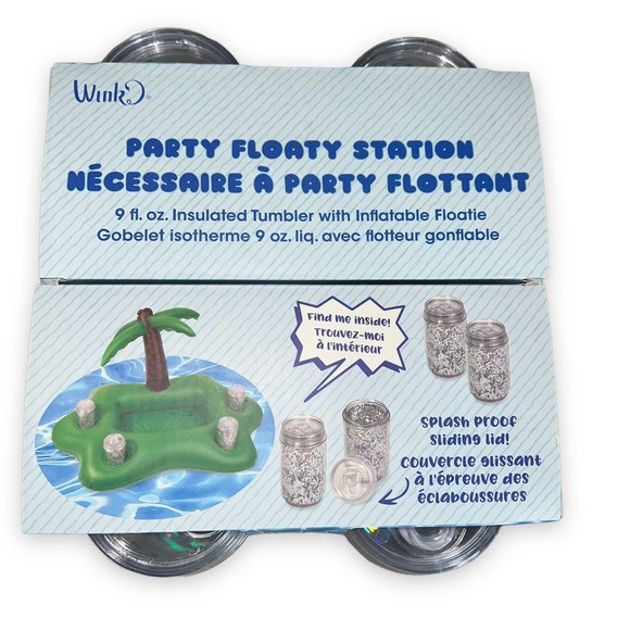 NEW Party Floaty Station 9 fl. oz. Insulated Tumblers with Inflatable Floatie - Picture 1 of 4